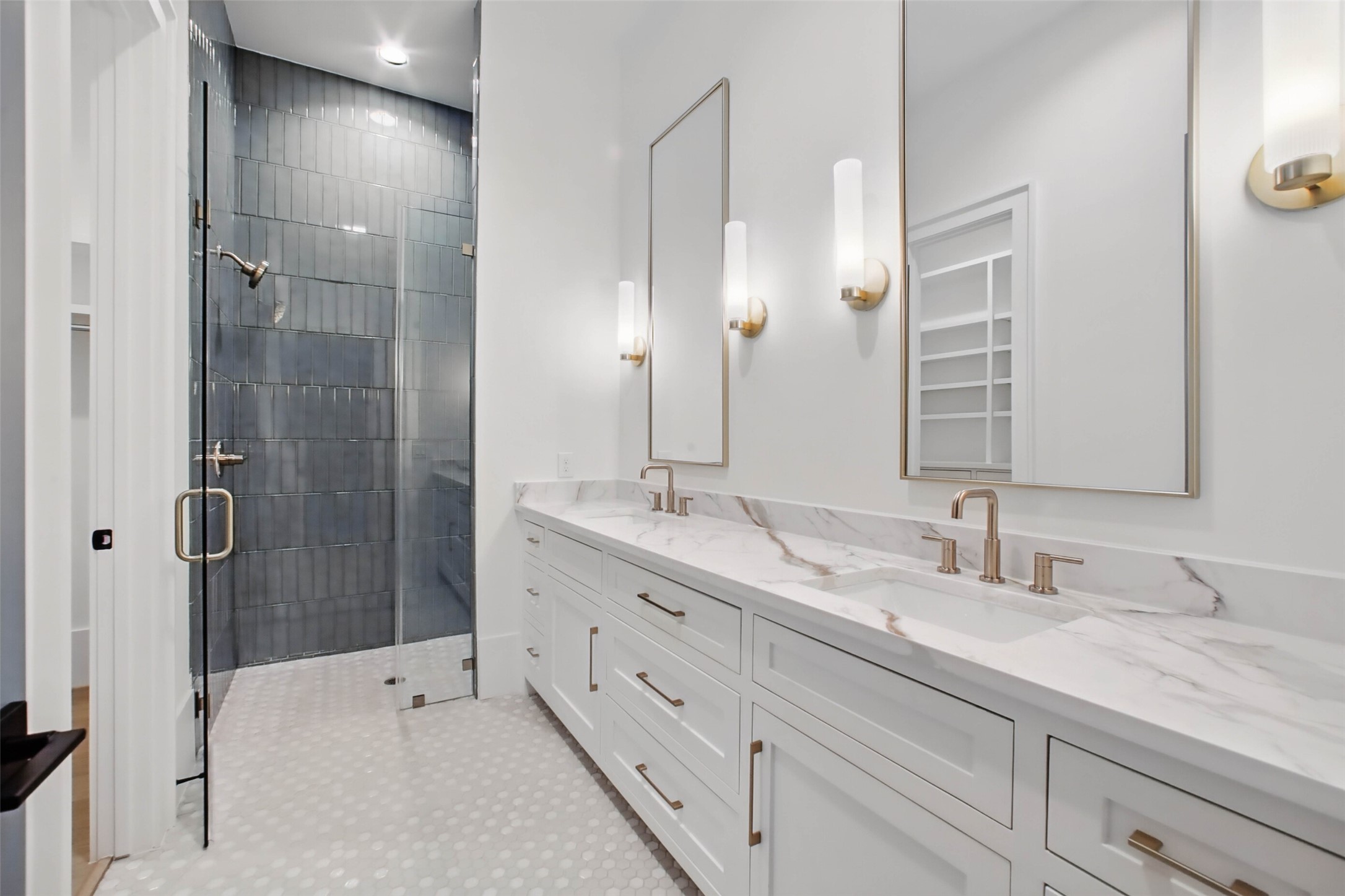 8619 Cedarbrake Drive Spring Valley Village, TX 77055 - Photo 25 of 31 a bathroom with a shower tub double and sink