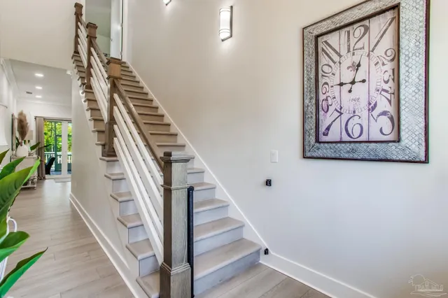 a kitchen with refrigerator and window