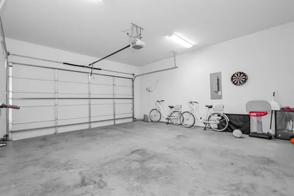 a view of a garage