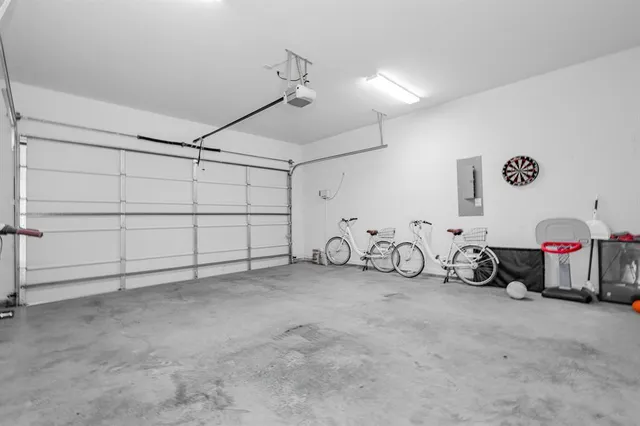 a view of a garage