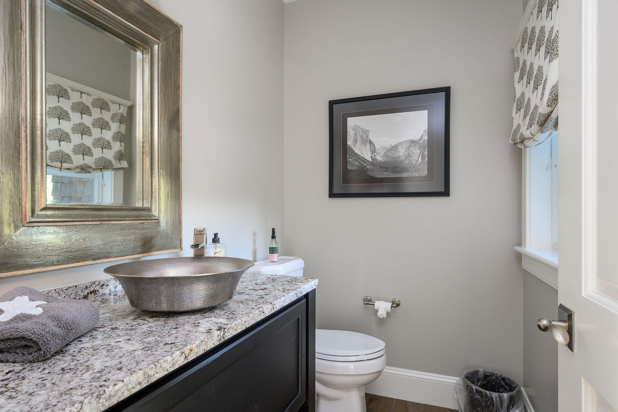 111 Harris Meadow Lane Barnstable, MA 02630 - Photo 24 of 56 a bathroom with a granite countertop sink and a mirror