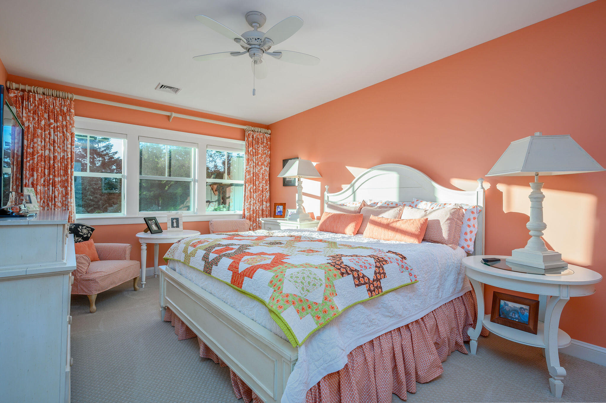 111 Harris Meadow Lane Barnstable, MA 02630 - Photo 46 of 56 a bedroom with a bed and a chandelier