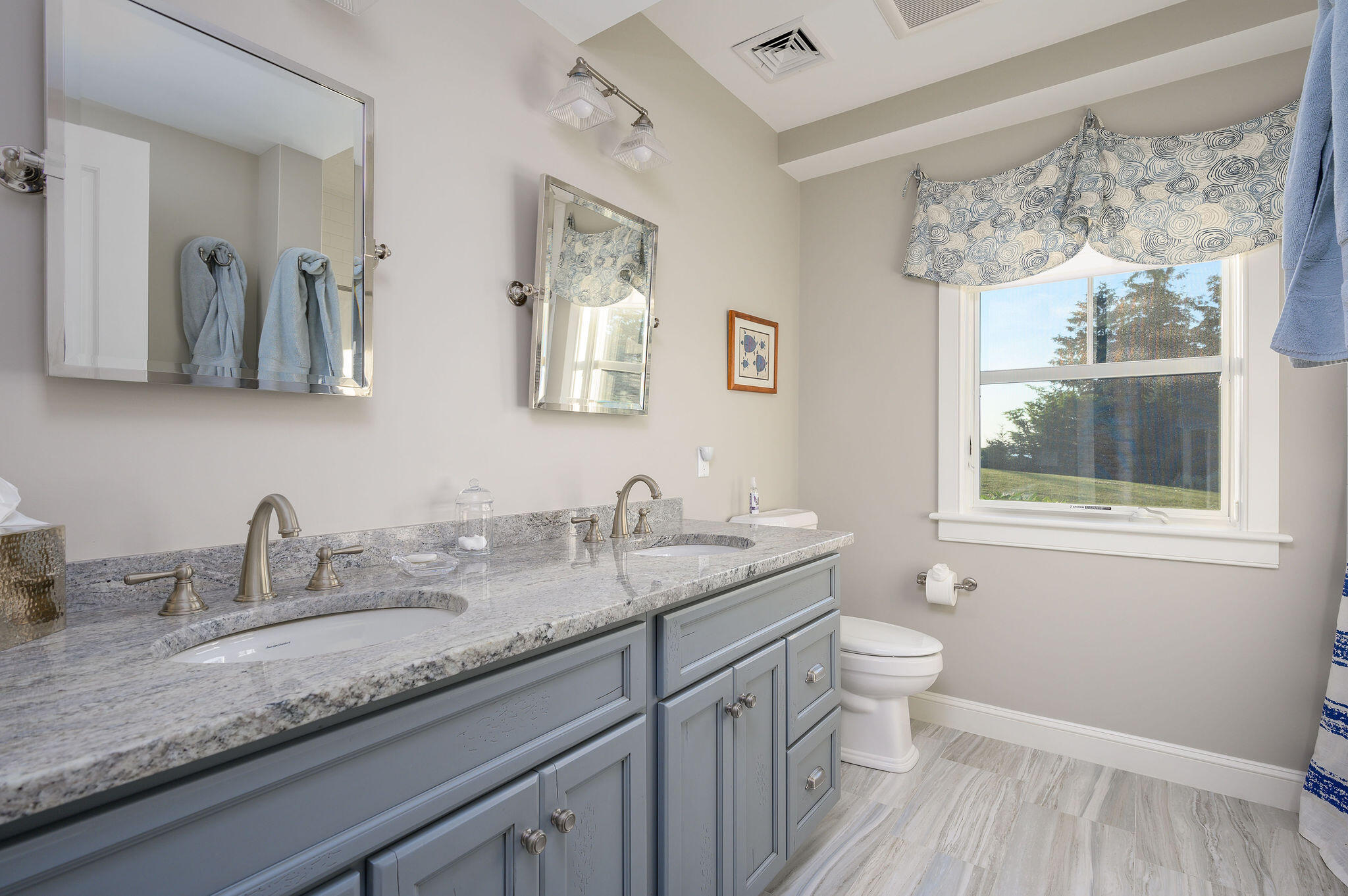 111 Harris Meadow Lane Barnstable, MA 02630 - Photo 48 of 56 a bathroom with a granite countertop sink mirror vanity and toilet
