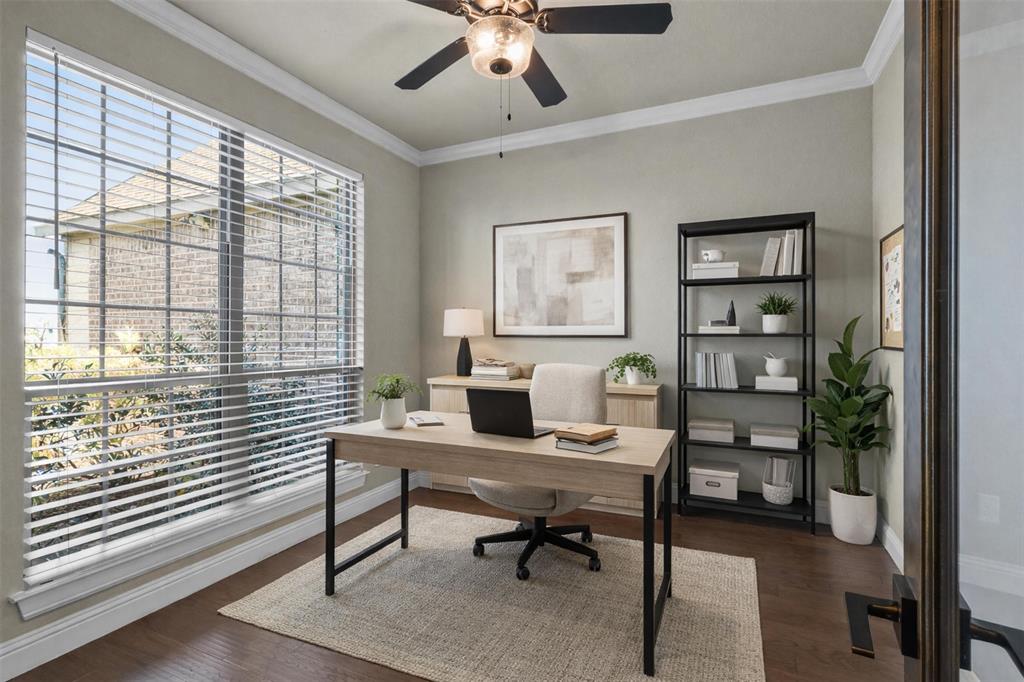 2451 Neck Road Palmer, TX 75152 - Photo 5 of 32 a workspace with chandelier