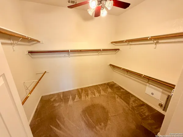 a view of a walk in closet