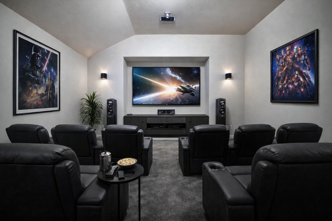 22215 Bridgestone Pine Court Spring, TX 77388 - Photo 29 of 42 Upstairs Theatre Room - Staged