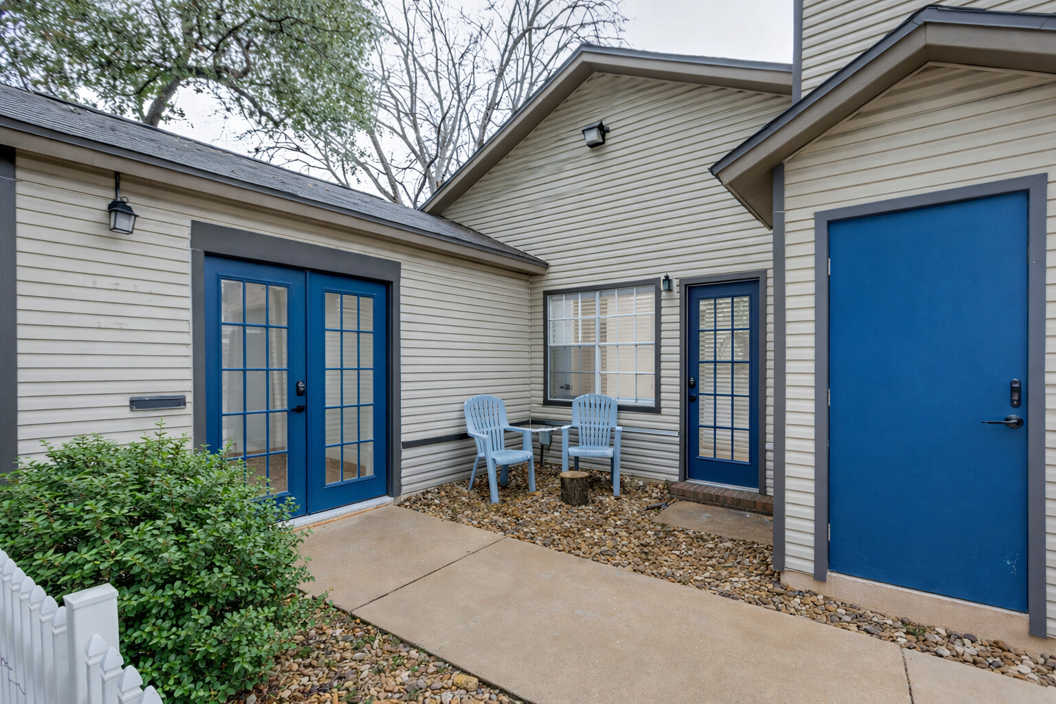 1845 River Crossing Circle, Unit A Austin, TX 78741 - Photo 9 of 31 Property entrance featuring french doors