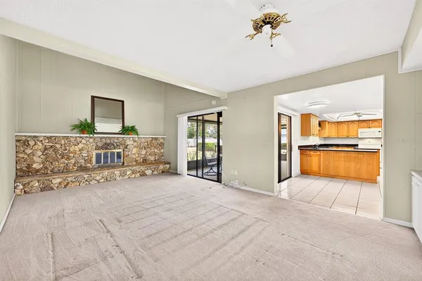 an empty room with a window