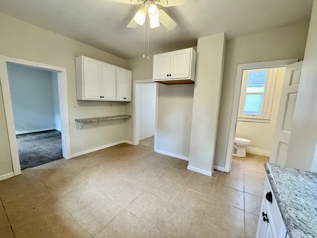 a view of kitchen and utility room