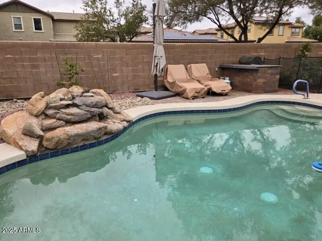 a view of a lake from a house
