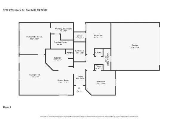 $1,680 | 12303 Westlock Drive, Tomball, TX 77377