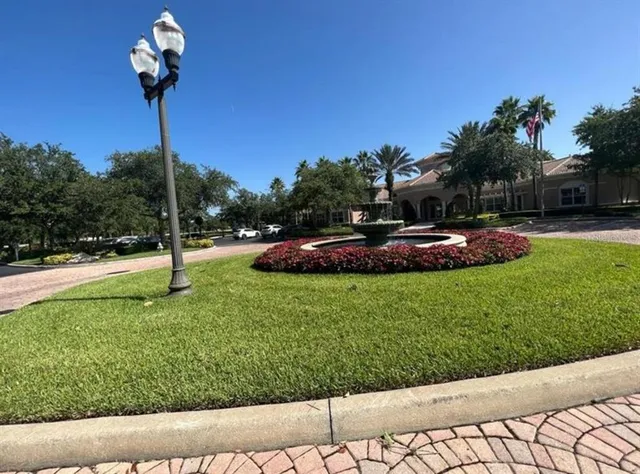a fire hydrant in the middle of a yard