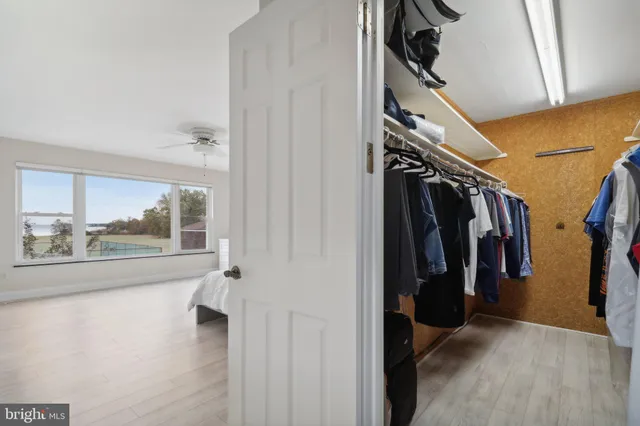 a view of parking garage with cars