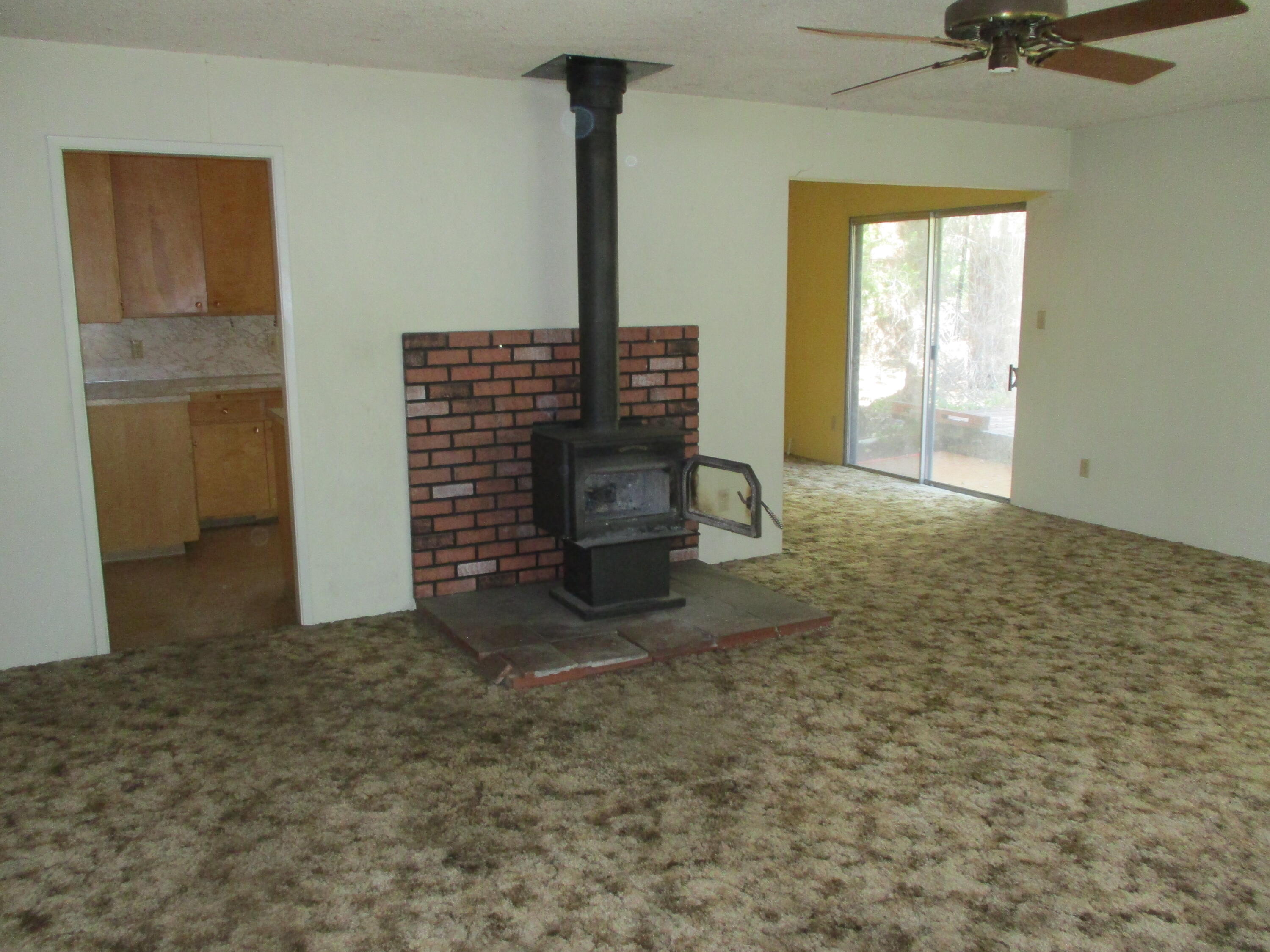 woodstove in living room