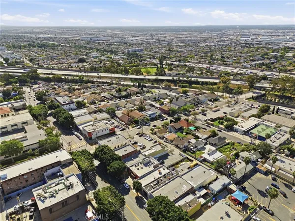 an aerial view of multiple house