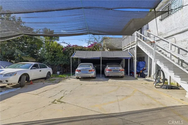 a view of a cars parking space