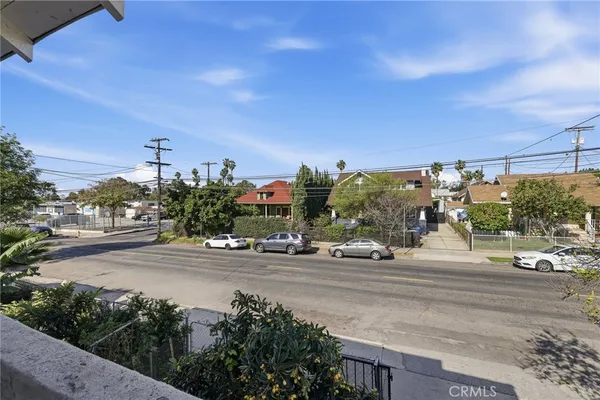 a view of a city street with a road