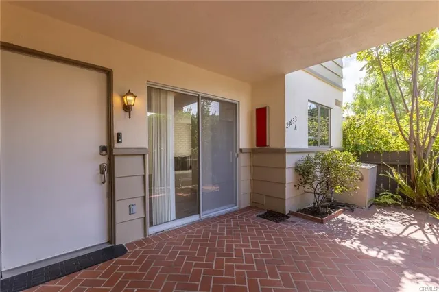 a view of a entryway door front of house