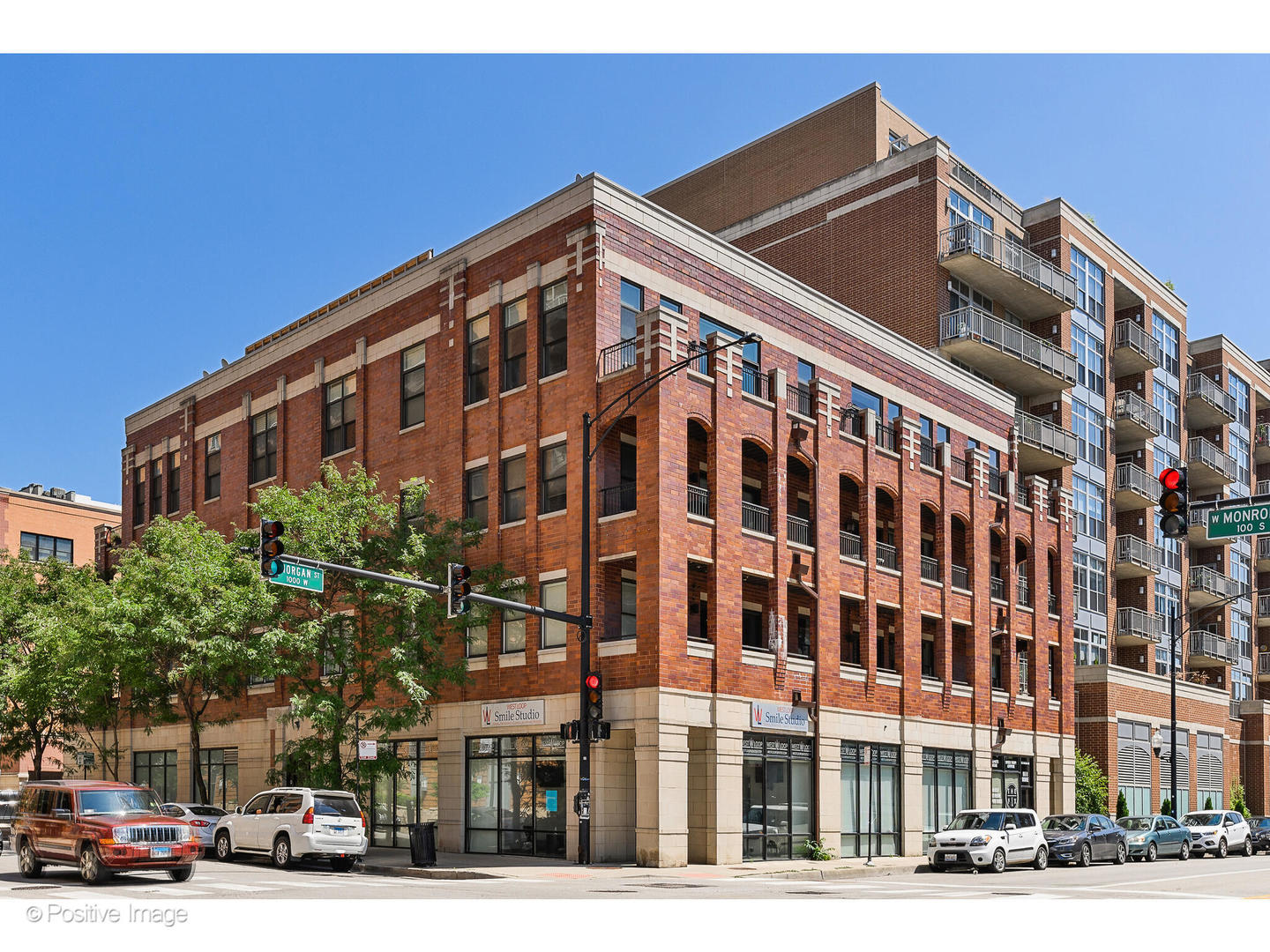 a front view of a building