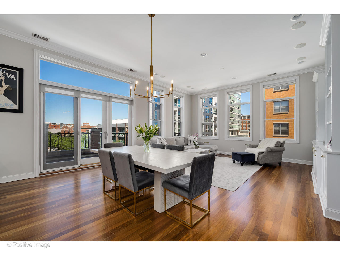 955 West Monroe Street, Unit 4A Chicago, IL 60607 - Photo 9 of 24 a view of a dining room with furniture window and wooden floor