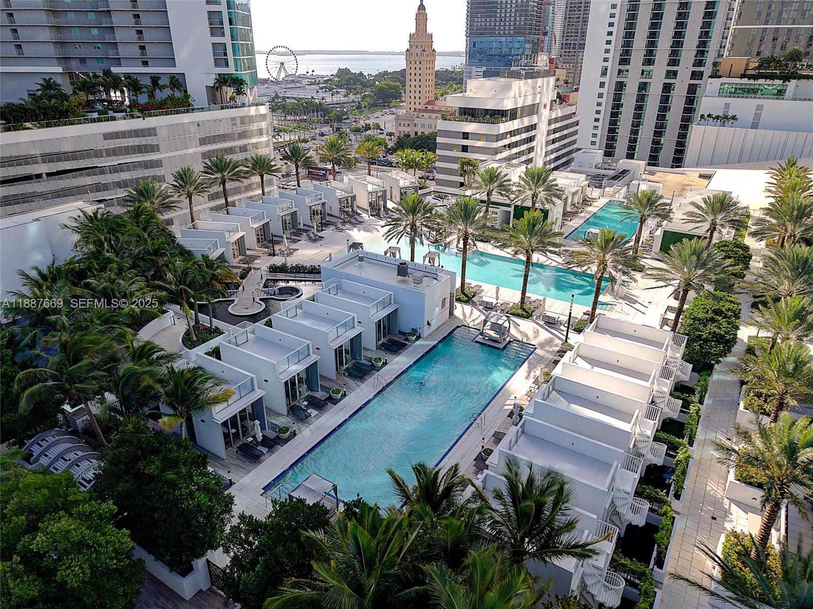 851 Northeast 1st Avenue, Unit 2802 Miami, FL 33132 - Photo 46 of 50 a city view with tall buildings