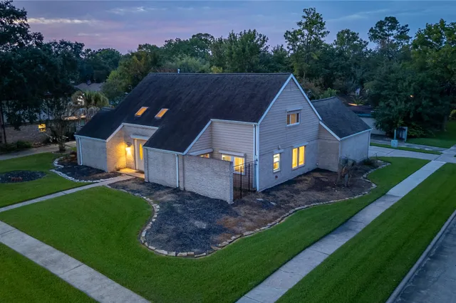 a aerial view of a house