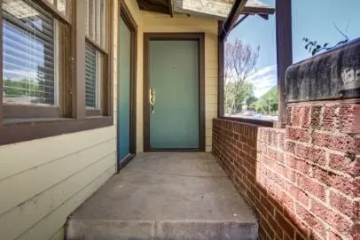 a view of front door of house