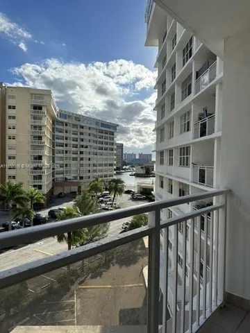a city view from a balcony