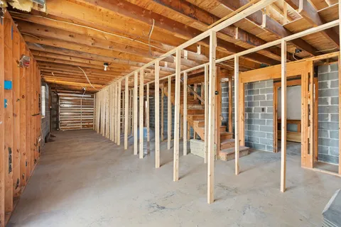 a house with trees in front of it