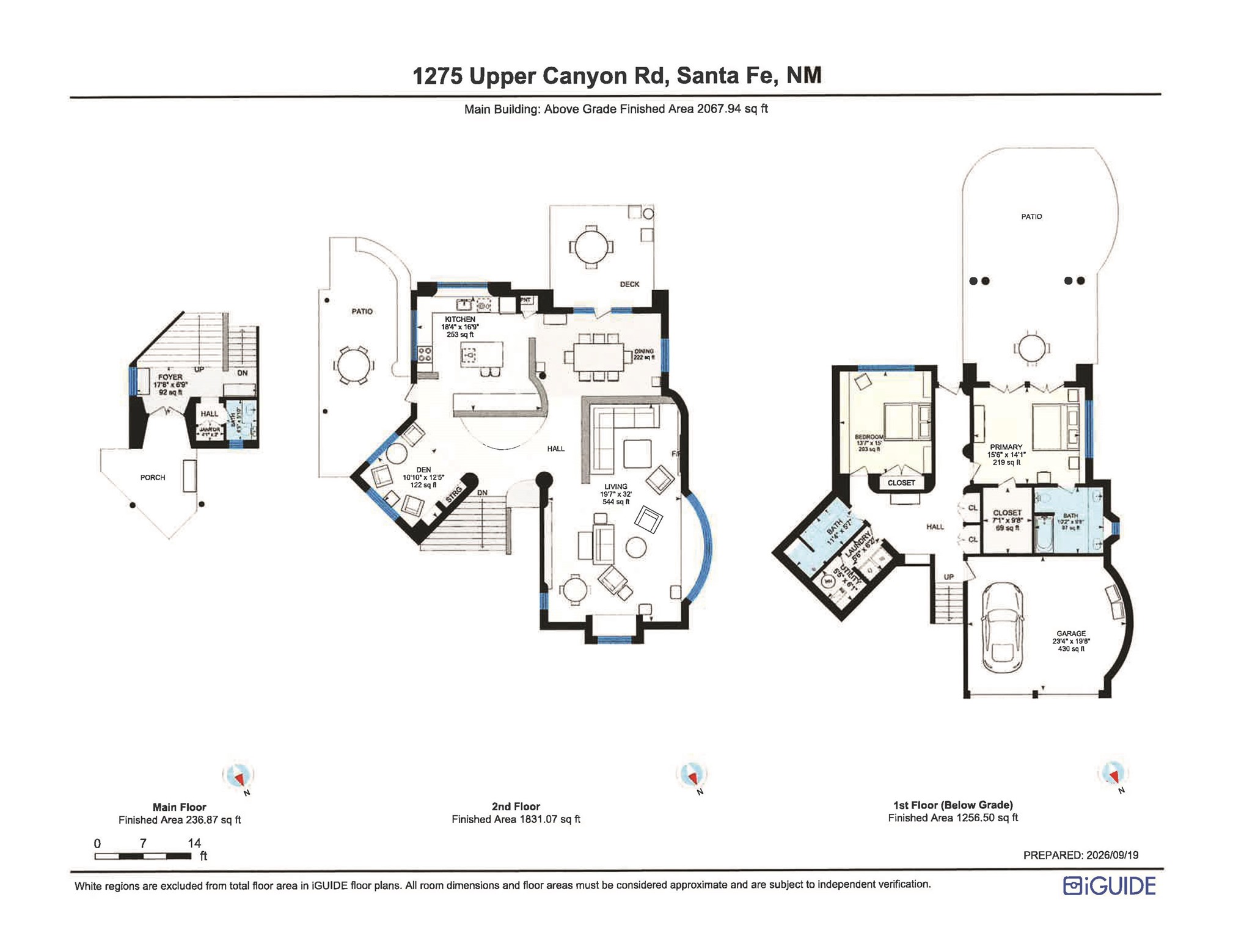 1275 Canyon Road Santa Fe, NM 87501 - Photo 41 of 43 Main Home Floor Plan