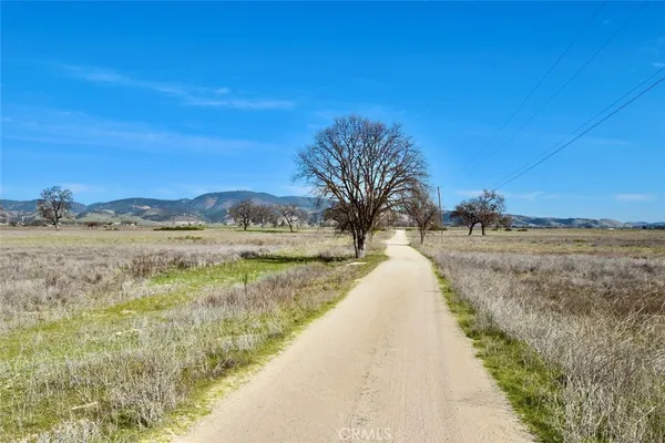 a view of a lake with a city view
