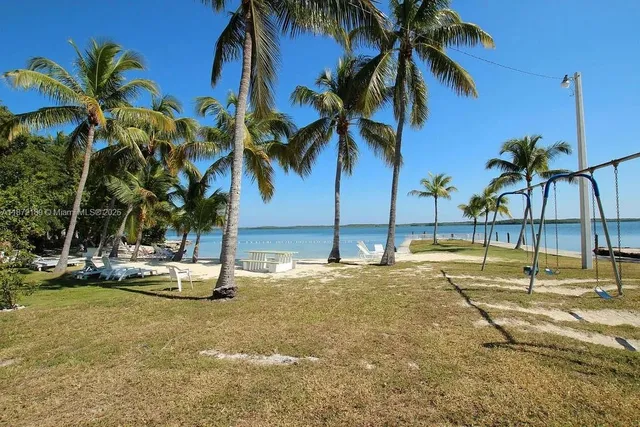 a view of a terrace with a bench