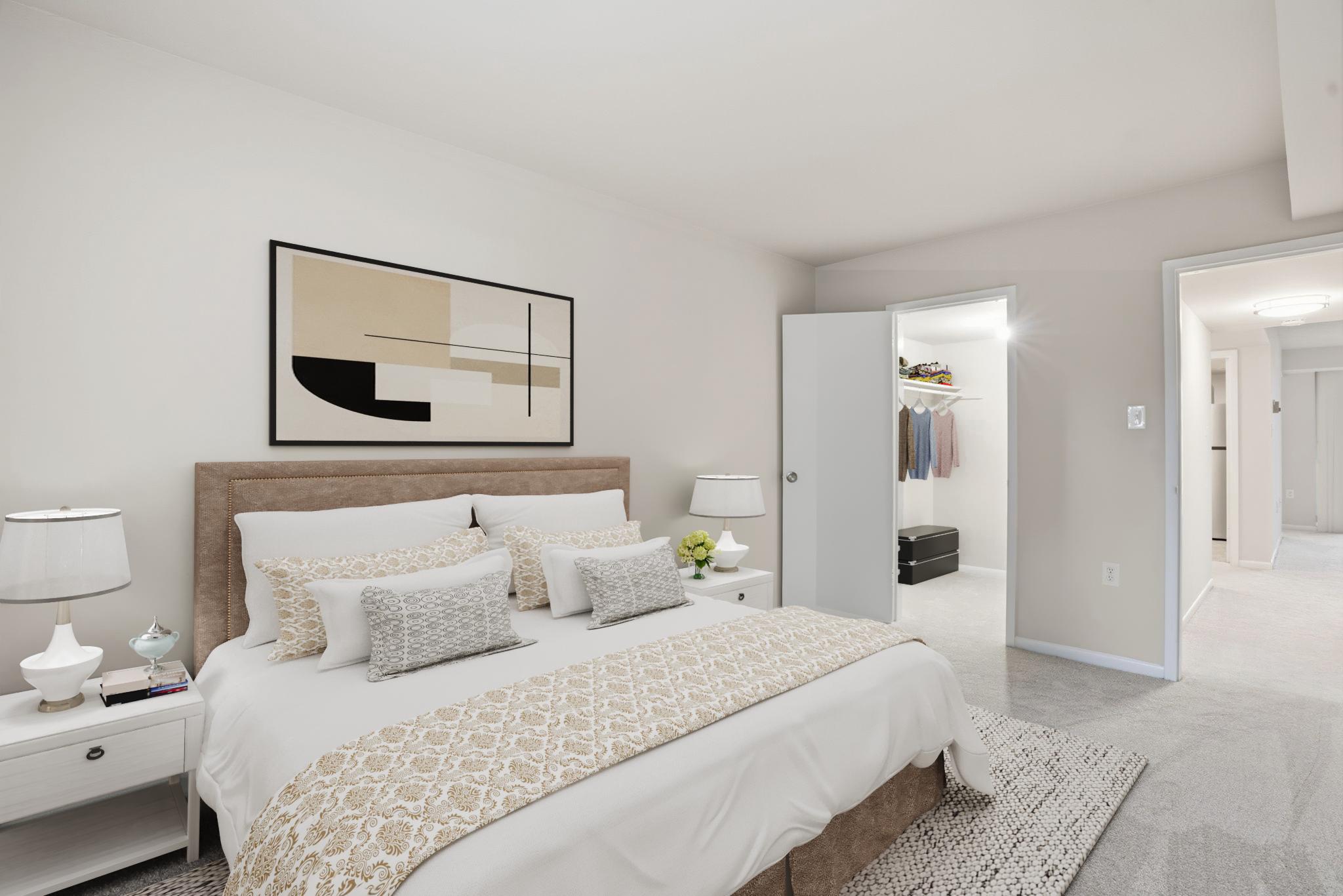 1552 Northgate Square, Unit 12B Reston, VA 20190 - Photo 10 of 29 Primary bedroom with a walk-in closet