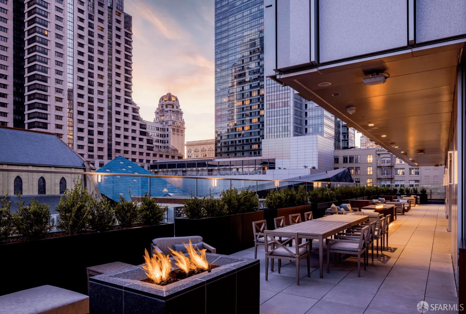 706 Mission Street, Unit 28A San Francisco, CA 94103 - Photo 12 of 30 a view of a patio with couches table and chairs and potted plants
