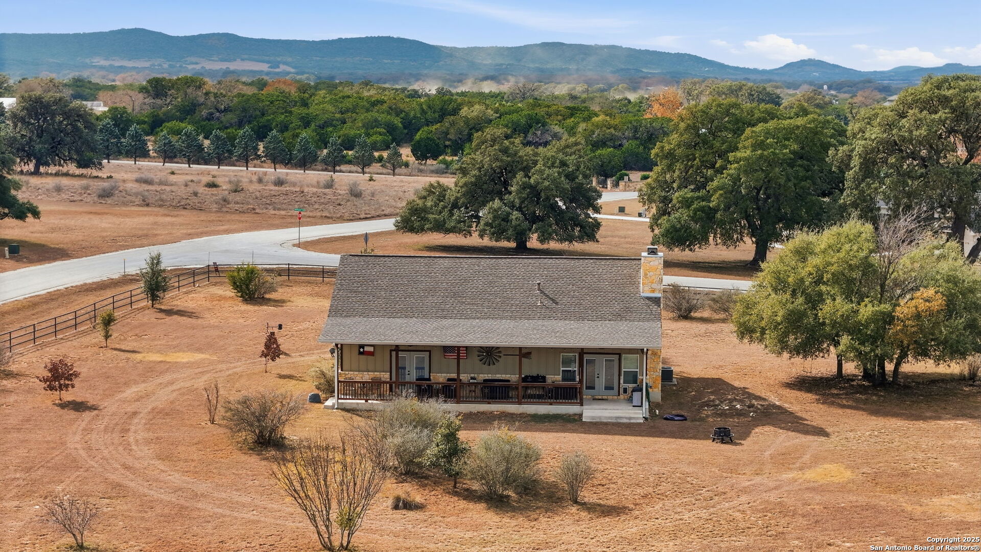 116 Martingale Trail Bandera, TX 78003 - Photo 29 of 40 an aerial view of a house with a yard