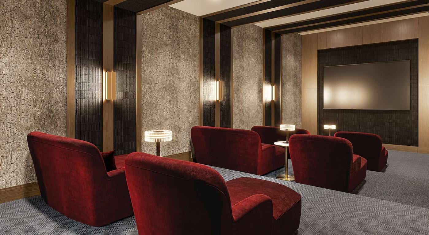 600 Guadalupe Street, Unit 5807 Austin, TX 78701 - Photo 18 of 28 a living room with furniture and a mirror