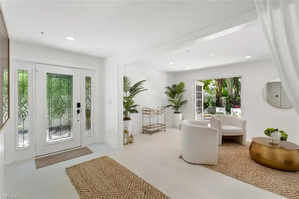 a view of a garden with plants