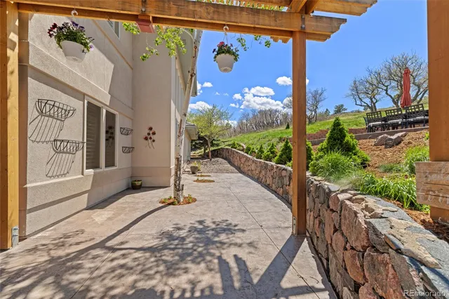 a view of a street with a building in the background