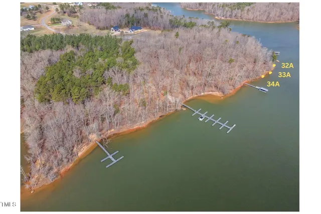 a view of a lake from a yard