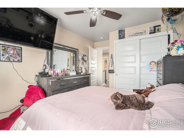 a bed room with a bed and a bed