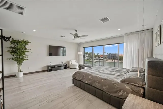 a view of a lake from a balcony