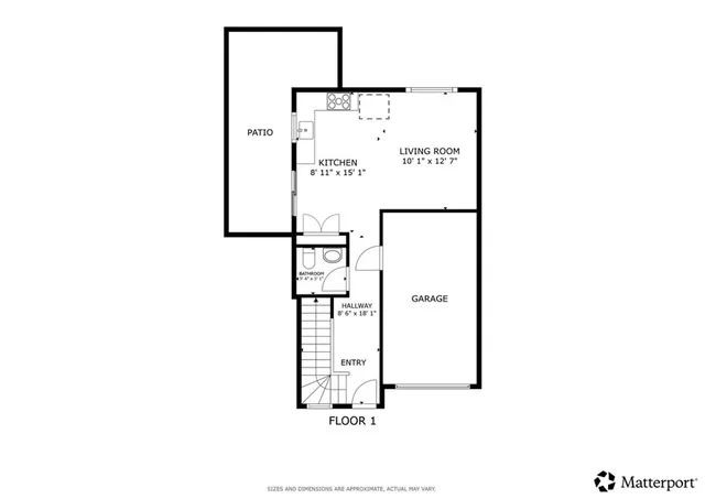 a picture of a bench in front of a wall