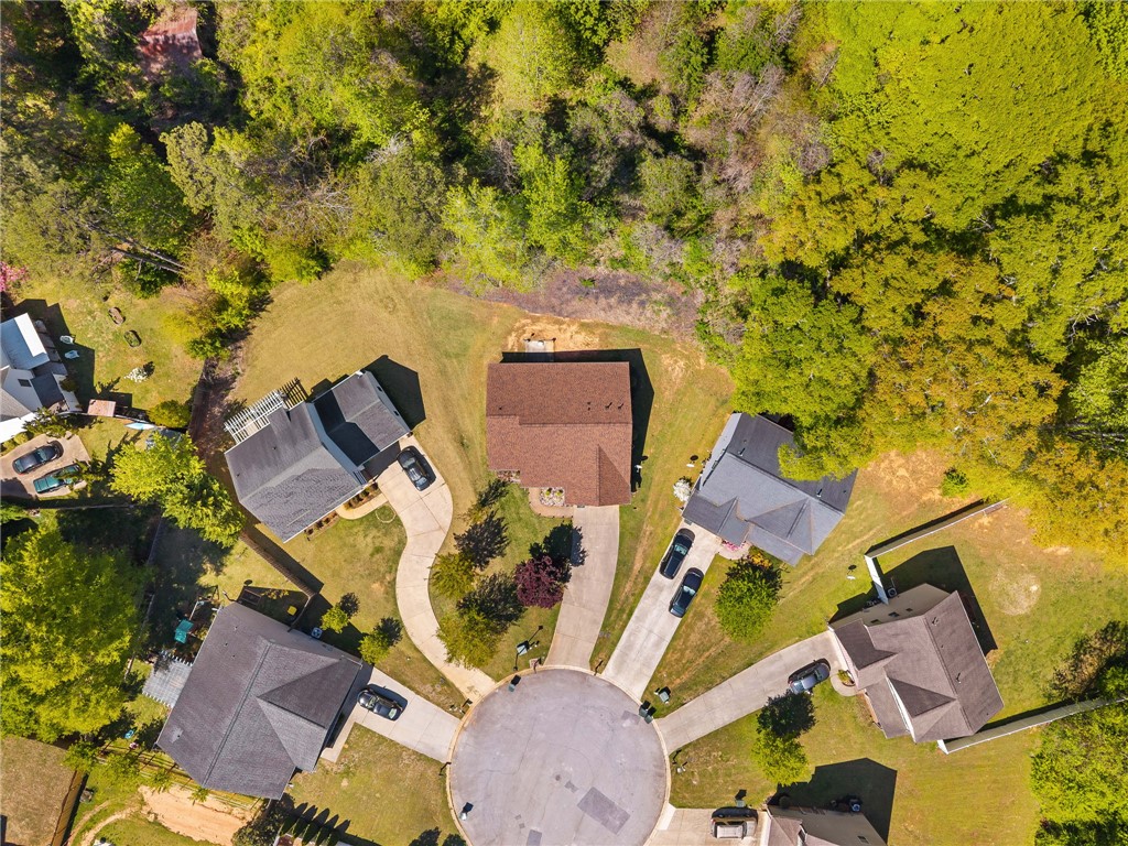 113 Crofton Court Easley, SC 29642 - Photo 29 of 33 An aerial view captures several homes nestled within a vibrant, treed landscape.