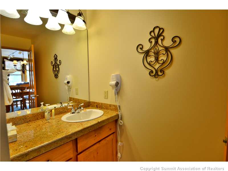 195 River Run Road, Unit 8043 Keystone, CO 80435 - Photo 15 of 25 Bathroom. Extra counter space in the hallway bath.