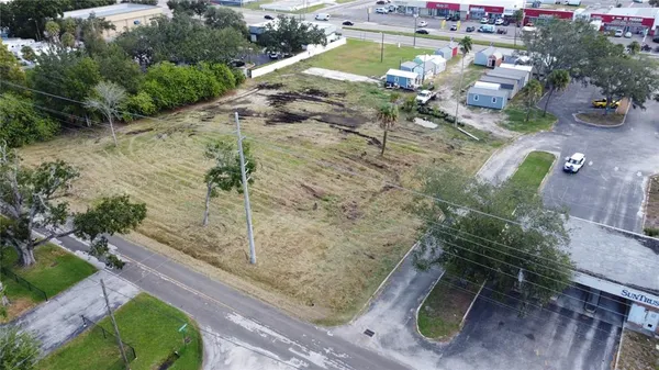 a view of a lake with a city