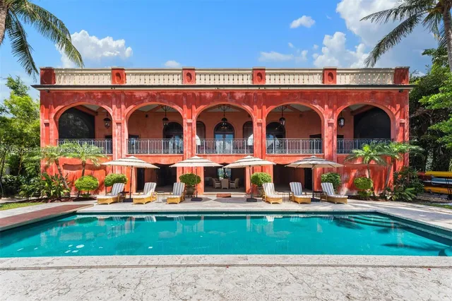 a front view of building with an outdoor space