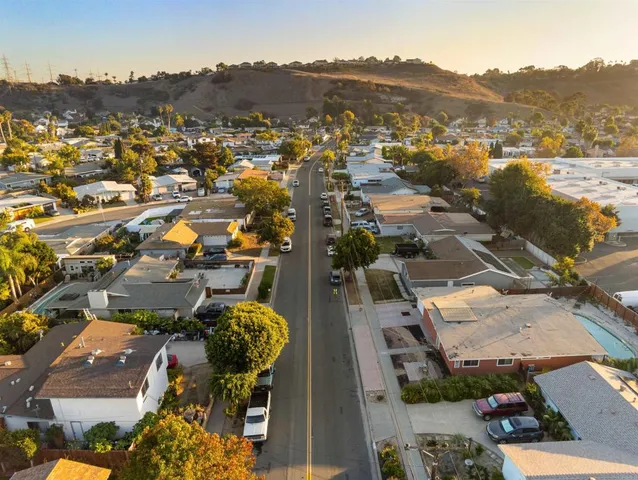 an aerial view of a city
