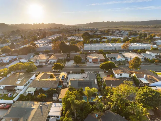 an aerial view of a city