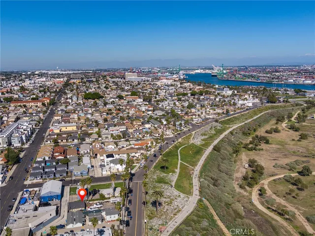 an aerial view of a city