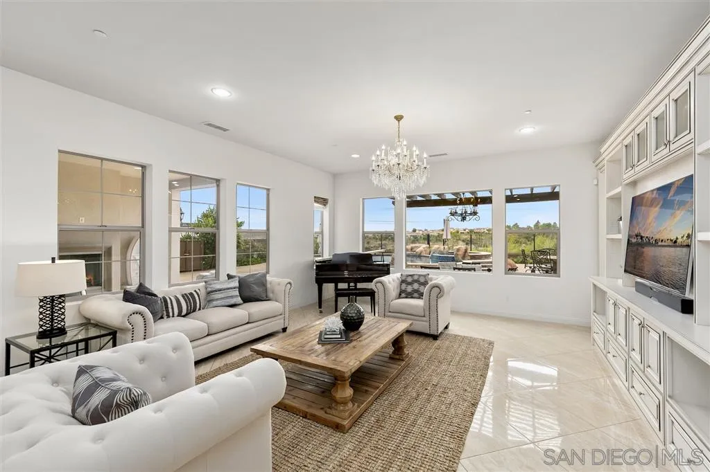 15536 Tanner Ridge Road San Diego, CA 92127 - Photo 6 of 25 a living room with furniture and a flat screen tv